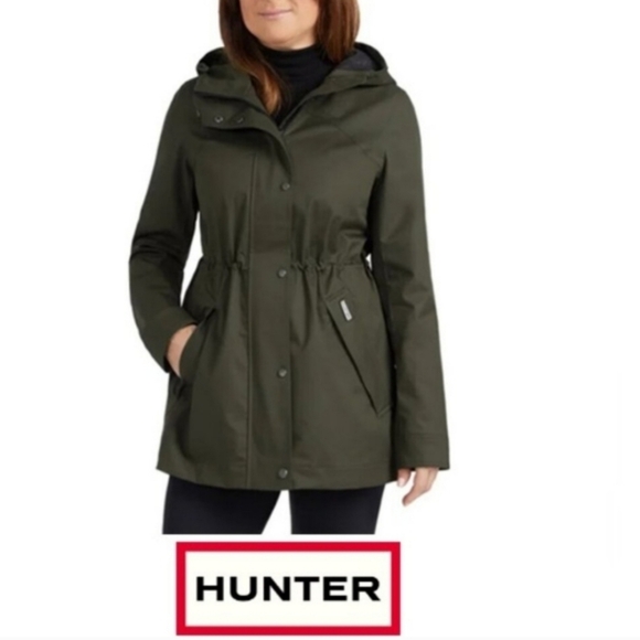Hunter Jackets & Blazers - NWT Hunter Ladies' Water & Wind Resistant Rain Jacket, Olive